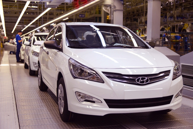 Лидером c производства иномарок стал завод Hyundai